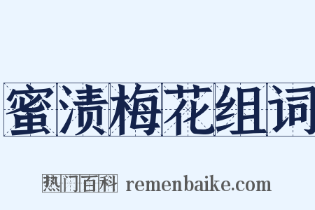 蜜渍梅花组词是什么意思的图片